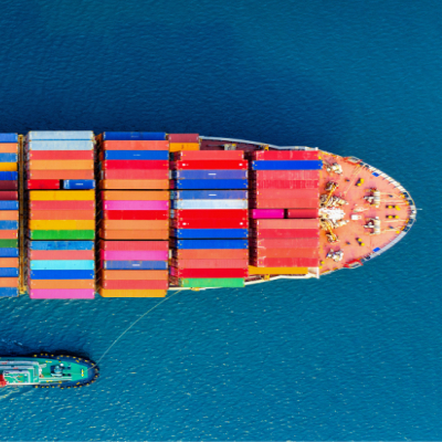 bright colored boxes on a ship