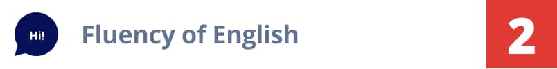 Fluency of english